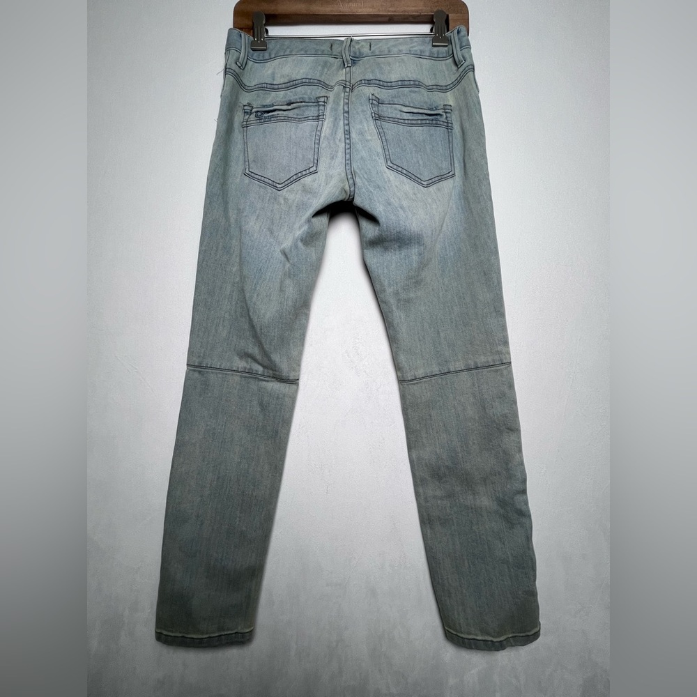 Free People Women’s Denim Lace-Up boho hippie moto grunge Jeans Size 26x26 - Picture 4 of 6